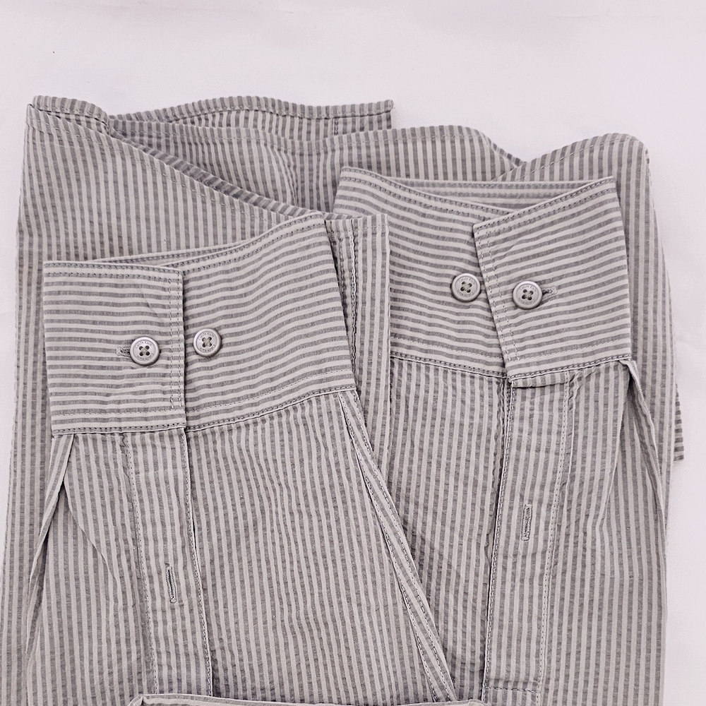 Calvin Klein 100% Cotton Long Sleeve Men's  Dress Shirt Regular Fit, L Gray, TS5 - Picture 4 of 5